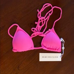 Neon pink bikini top
